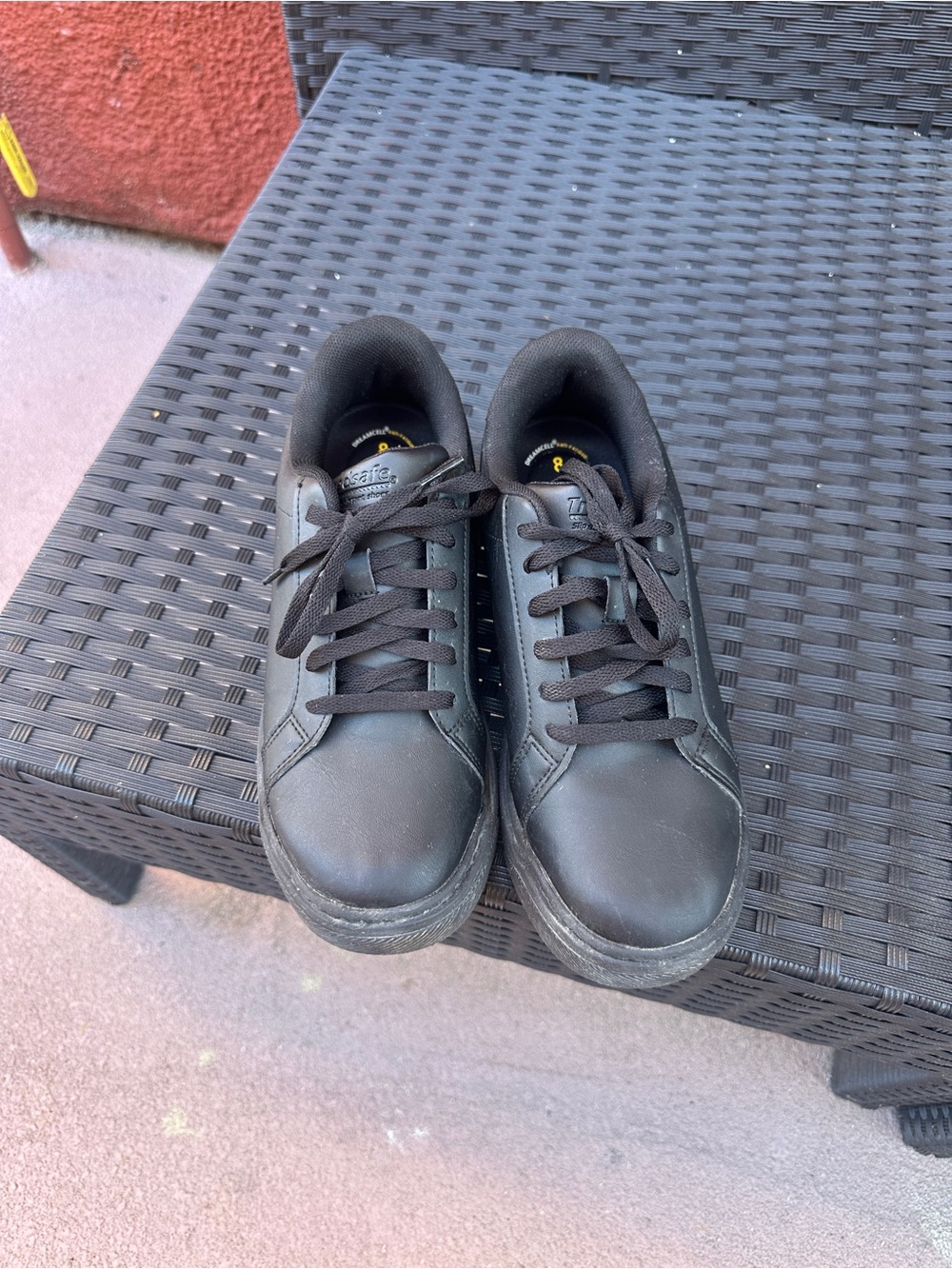 Women's TredSafe Black Lace-Up Sneakers